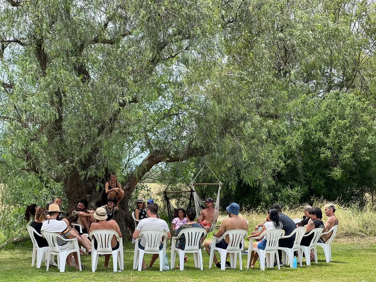 Círculo de integración al aire libre